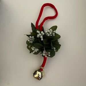 Vintage handmade mistletoe with large bell